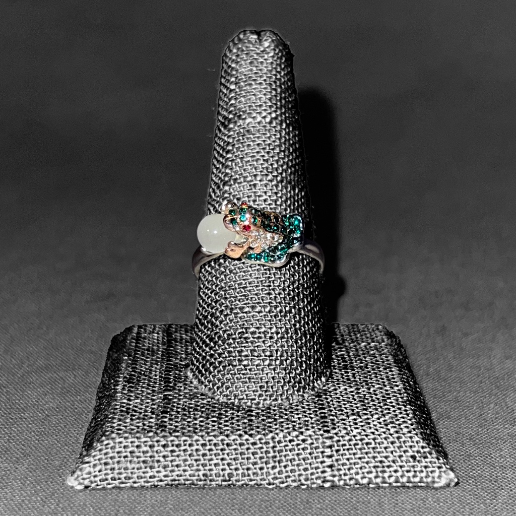Gemstone Frog Ring